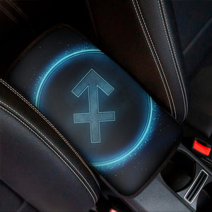 Blue Sagittarius Zodiac Sign Print Car Center Console Cover