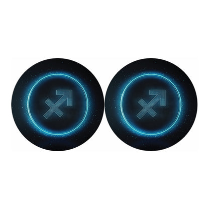 Blue Sagittarius Zodiac Sign Print Car Coasters