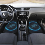 Blue Sagittarius Zodiac Sign Print Front Car Floor Mats