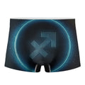 Blue Sagittarius Zodiac Sign Print Men's Boxer Briefs
