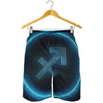 Blue Sagittarius Zodiac Sign Print Men's Shorts