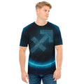 Blue Sagittarius Zodiac Sign Print Men's T-Shirt