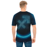Blue Sagittarius Zodiac Sign Print Men's T-Shirt