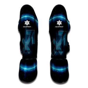 Blue Sagittarius Zodiac Sign Print Muay Thai Shin Guard