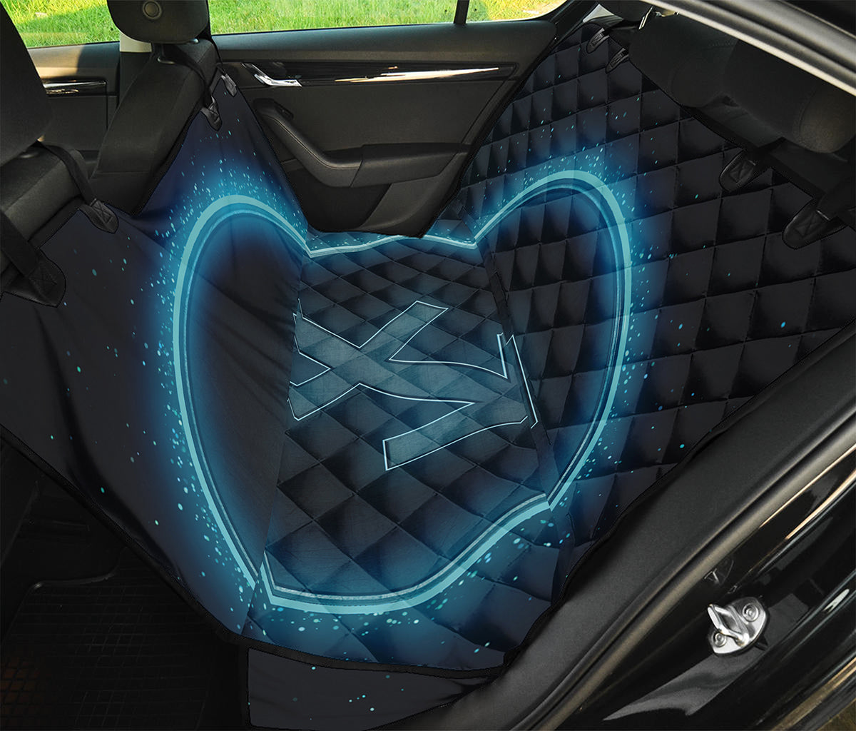 Blue Sagittarius Zodiac Sign Print Pet Car Back Seat Cover