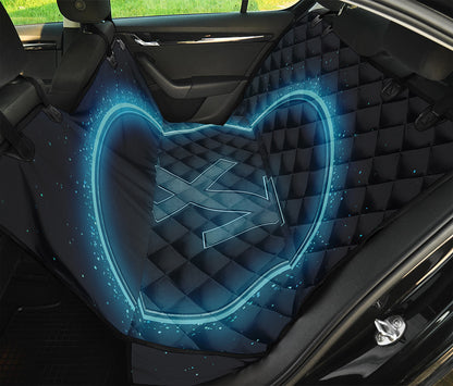 Blue Sagittarius Zodiac Sign Print Pet Car Back Seat Cover
