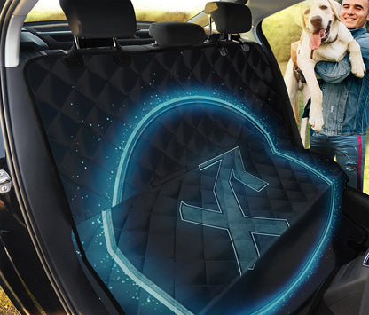 Blue Sagittarius Zodiac Sign Print Pet Car Back Seat Cover