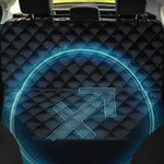 Blue Sagittarius Zodiac Sign Print Pet Car Back Seat Cover