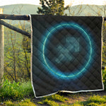 Blue Sagittarius Zodiac Sign Print Quilt
