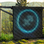 Blue Sagittarius Zodiac Sign Print Quilt