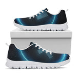 Blue Sagittarius Zodiac Sign Print White Sneakers