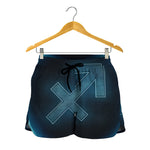 Blue Sagittarius Zodiac Sign Print Women's Shorts