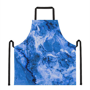 Blue Sapphire Marble Print Apron