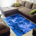 Blue Sapphire Marble Print Area Rug GearFrost
