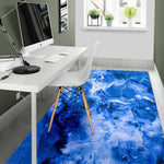 Blue Sapphire Marble Print Area Rug GearFrost