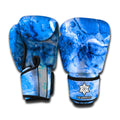 Blue Sapphire Marble Print Boxing Gloves