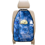 Blue Sapphire Marble Print Car Seat Organizers