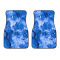 Blue Sapphire Marble Print Front Car Floor Mats