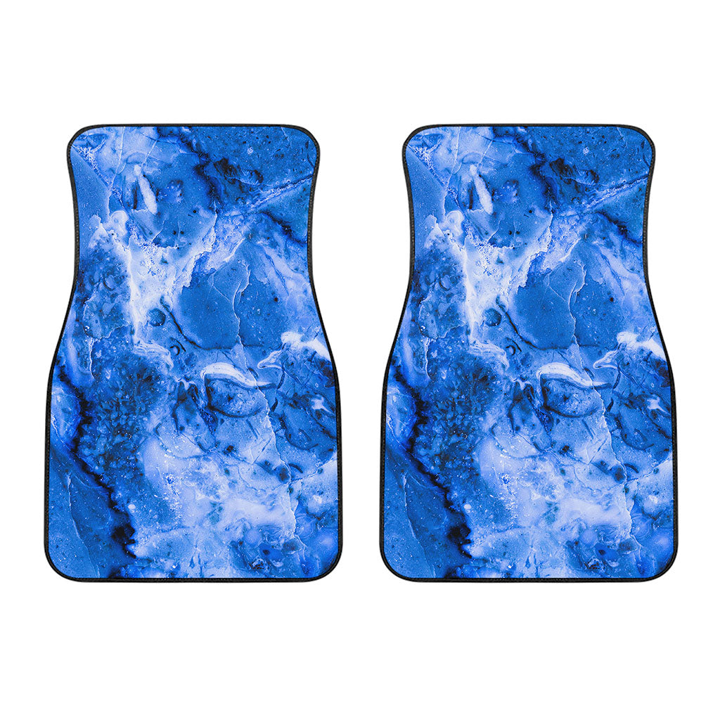 Blue Sapphire Marble Print Front Car Floor Mats