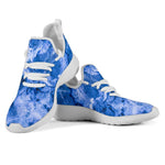 Blue Sapphire Marble Print Mesh Knit Shoes GearFrost