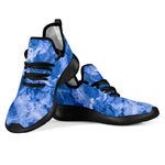 Blue Sapphire Marble Print Mesh Knit Shoes GearFrost