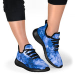 Blue Sapphire Marble Print Mesh Knit Shoes GearFrost