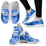 Blue Sapphire Marble Print Mesh Knit Shoes GearFrost