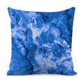 Blue Sapphire Marble Print Pillow Cover