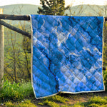 Blue Sapphire Marble Print Quilt