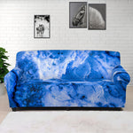Blue Sapphire Marble Print Sofa Cover