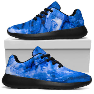 Blue Sapphire Marble Print Sport Shoes GearFrost