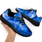 Blue Sapphire Marble Print Sport Shoes GearFrost