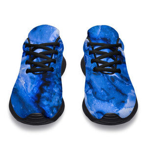 Blue Sapphire Marble Print Sport Shoes GearFrost