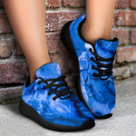 Blue Sapphire Marble Print Sport Shoes GearFrost