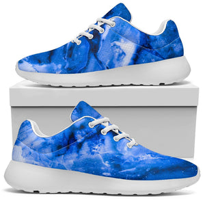 Blue Sapphire Marble Print Sport Shoes GearFrost