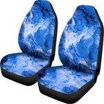 Blue Sapphire Marble Print Universal Fit Car Seat Covers