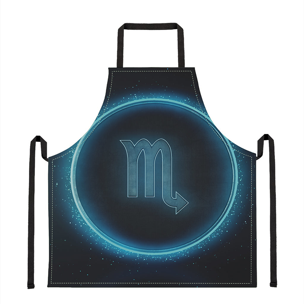 Blue Scorpio Zodiac Sign Print Apron