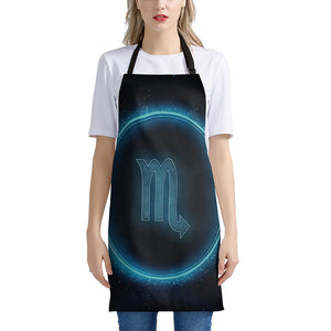 Blue Scorpio Zodiac Sign Print Apron