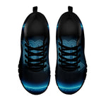 Blue Scorpio Zodiac Sign Print Black Sneakers