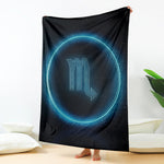 Blue Scorpio Zodiac Sign Print Blanket