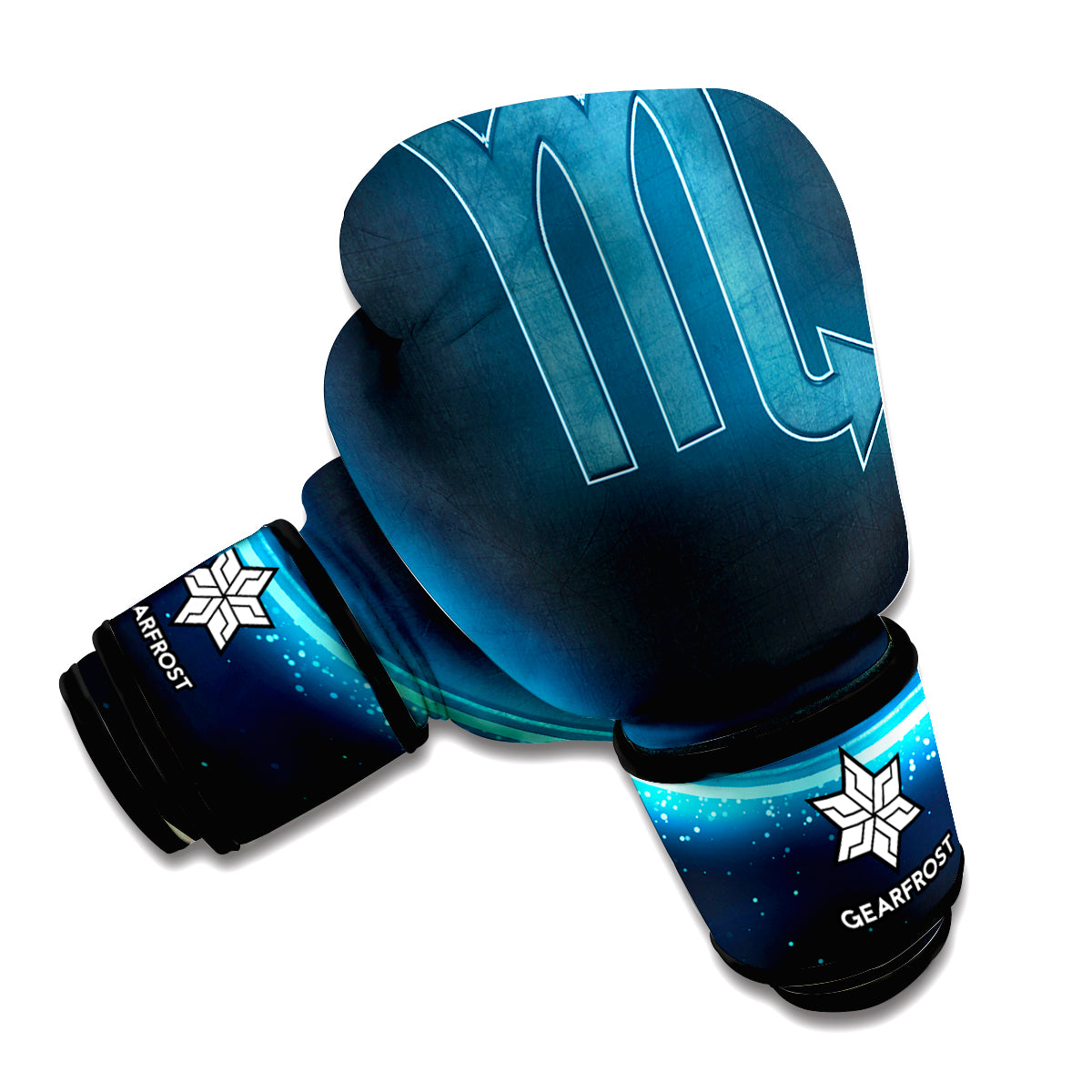 Blue Scorpio Zodiac Sign Print Boxing Gloves