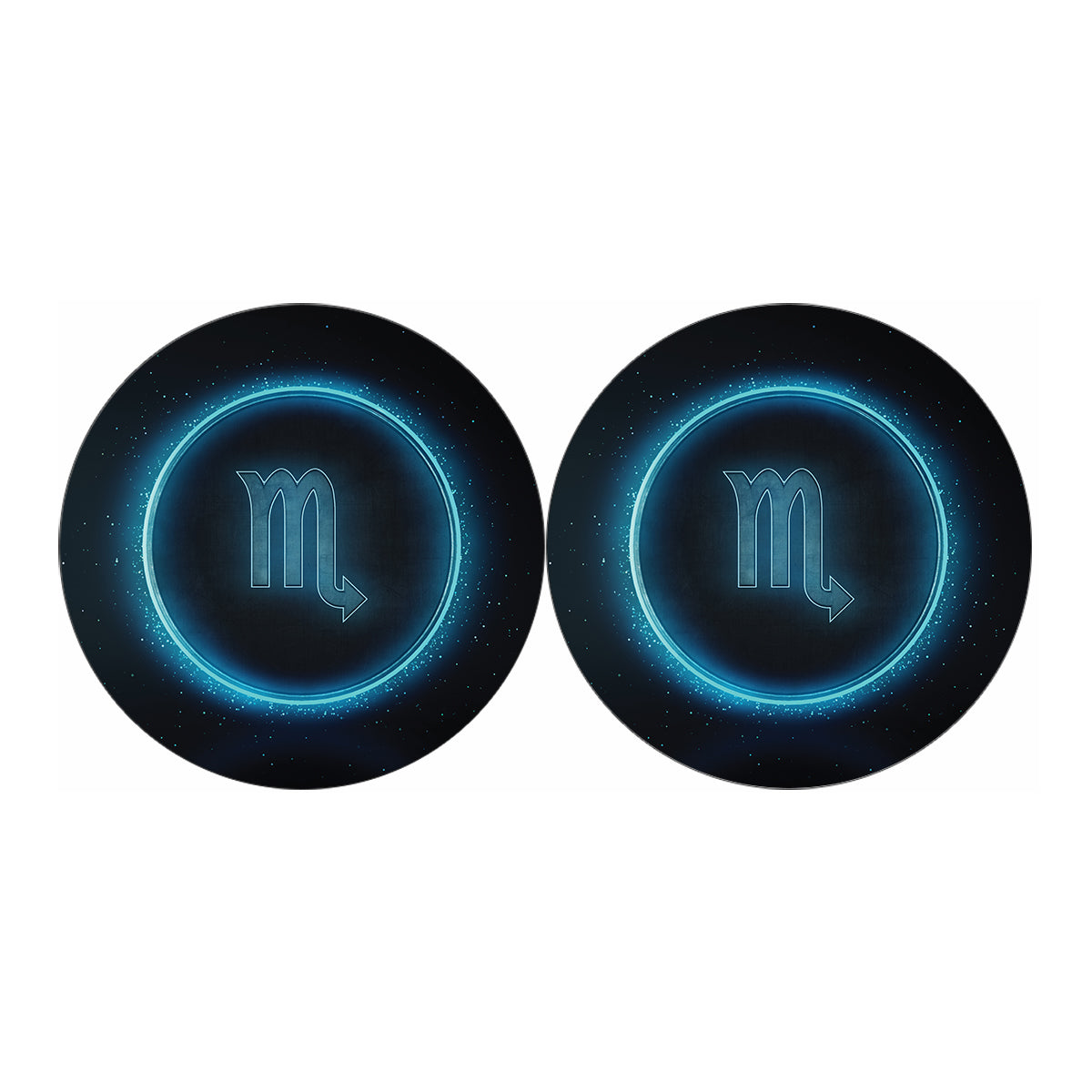 Blue Scorpio Zodiac Sign Print Car Coasters