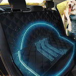 Blue Scorpio Zodiac Sign Print Pet Car Back Seat Cover