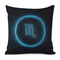 Blue Scorpio Zodiac Sign Print Pillow Cover