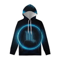 Blue Scorpio Zodiac Sign Print Pullover Hoodie