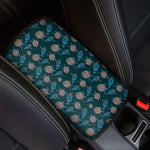 Blue Sea Turtle Pattern Print Car Center Console Cover