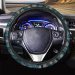 Blue Sea Turtle Pattern Print Car Steering Wheel Cover