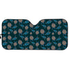 Blue Sea Turtle Pattern Print Car Sun Shade