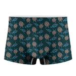 Blue Sea Turtle Pattern Print Men's Boxer Briefs