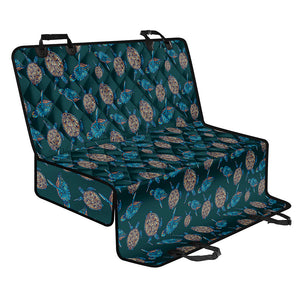 Blue Sea Turtle Pattern Print Pet Car Back Seat Cover